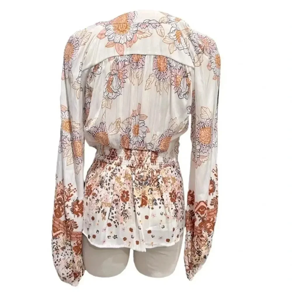 FREE PEOPLE Run Free Tunic in Ivory Size S